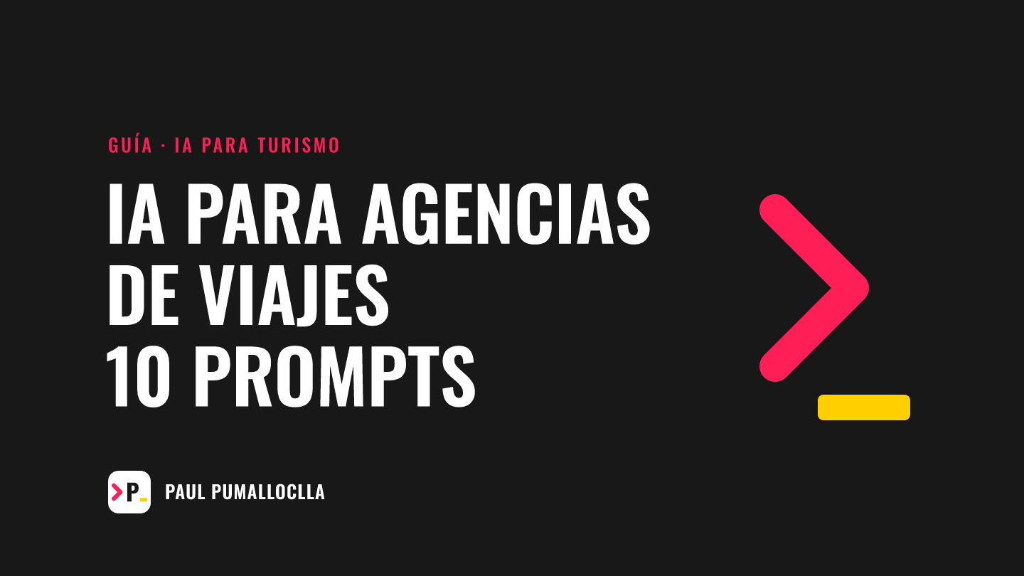 Portada de la guía de inteligencia artificial para agencias de viajes con 10 prompts